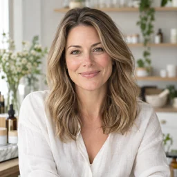Skincare brand founder profile portrait